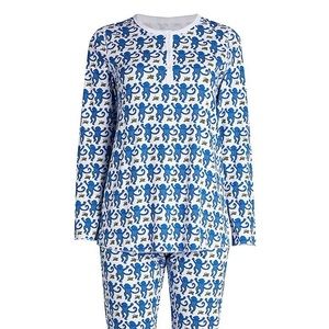 Roller Rabbit blue monkey pajama top
